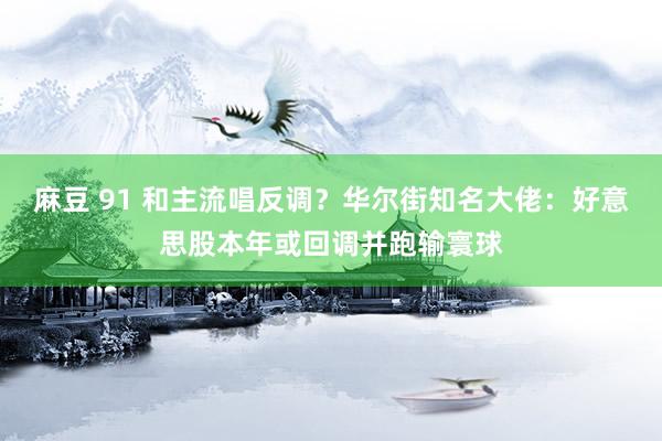 麻豆 91 和主流唱反调？华尔街知名大佬：好意思股本年或回调并跑输寰球